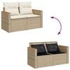 vidaXL Garden Sofa Set Beige