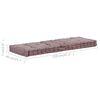 vidaXL Pallet Cushion Taupe Cotton 47.2 x 15.7 x 2.8 in