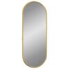 vidaXL Wall Mirror Gold Glass 15.7 x 5.9 in Minimalistic Wall Mirror