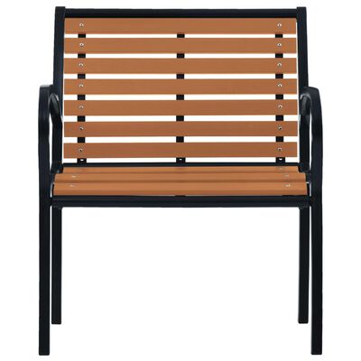 vidaXL Patio Chairs 2 pcs Steel and WPC Black and Brown