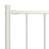 vidaXL Fence Panel with Posts Powder-coated Steel 5.6x2.5' White