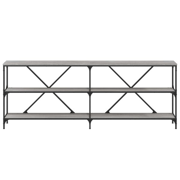 vidaXL Console Table Grey sonoma Engineered wood, Iron