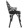 vidaXL Garden Bench Black Cast Aluminum, Cast Iron Medium