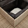 vidaXL Patio Sofa with Table and Cushions L-Shaped Beige Poly Rattan