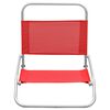 vidaXL Beach Chair Set of 2 Red Oxford Fabric, Steel Medium Foldable
