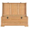 vidaXL Storage Chest Natural wood MDF, Polyester 31.5 x 15.7 x 15.7 in