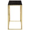 vidaXL Console Table Gold Stainless steel and tempered glass Console Table