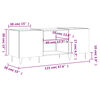 vidaXL Record Cabinet Grey Sonoma Engineered wood, Iron Medium