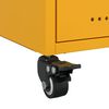 vidaXL Bedside Cabinet Set of 2 Mustard Yellow Cold-rolled steel Medium
