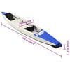 vidaXL Inflatable Kayak Blue 166.9x31.9x12.2" Polyester
