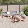 vidaXL Garden Sofa Set Reddish Brown Solid Douglas Fir Wood 8 Piece Set
