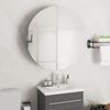 vidaXL Bathroom Cabinet Grey Engineered wood, glass, PVC, copper