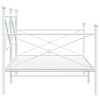 vidaXL Daybed with Trundle White Steel 39.4 x 78.7 in