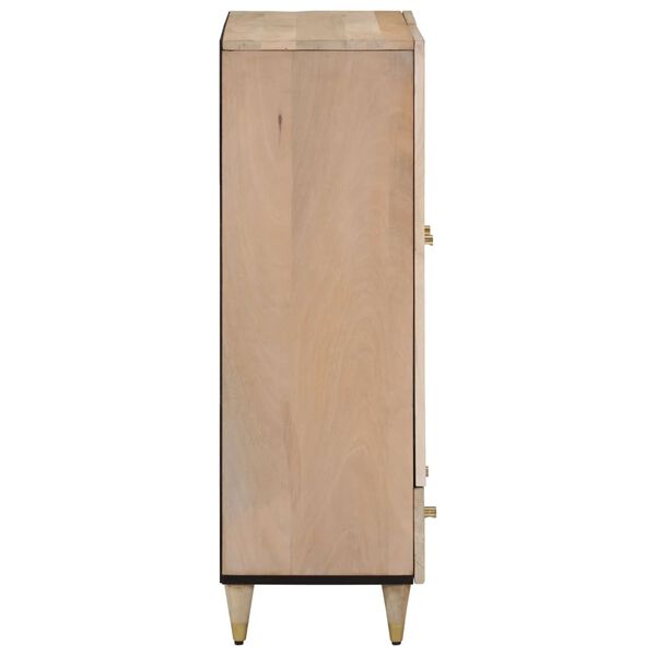 vidaXL Highboard 23.6"x13"x39.4" Solid Wood Mango