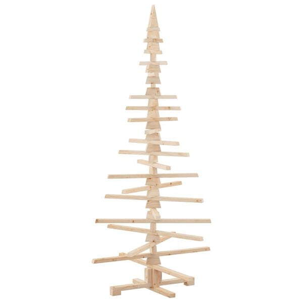 vidaXL Wooden Christmas Tree for Decoration 70.9" Solid Wood Pine