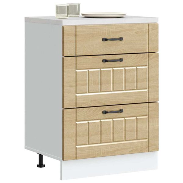 vidaXL Kitchen Base Cabinet Sonoma Oak Engineered Wood Standard Size