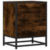 vidaXL Bedside Cabinet Smoked oak Engineered wood, Metal Small