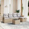 vidaXL Garden Sofa Set Mix Beige Poly Rattan Large Modular