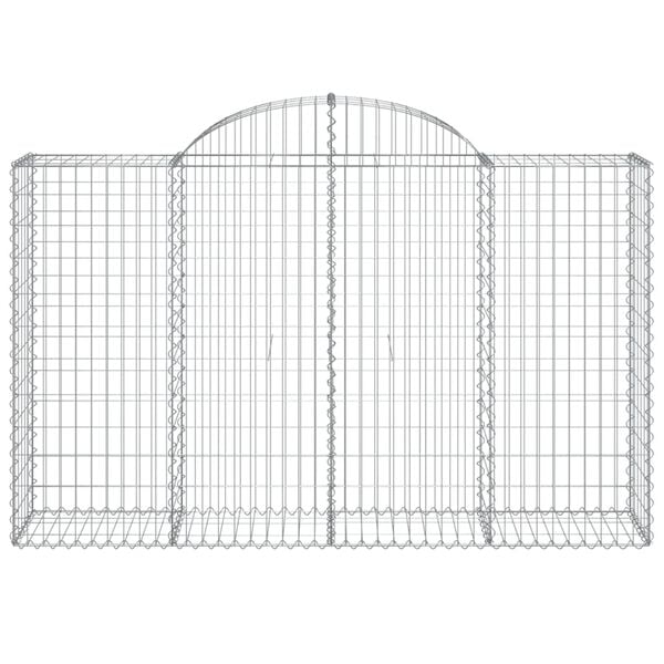 vidaXL Gabion Basket Set of 13 Silver Galvanized iron Extra Large