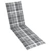 vidaXL Patio Deck Chair Grey Solid Acacia wood, 100% polyester Medium