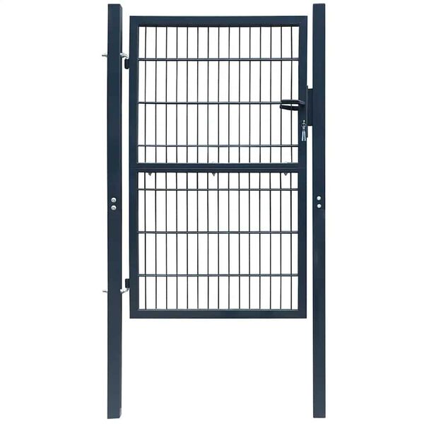 vidaXL Fence Gate Steel 39.4"x78.7" Anthracite