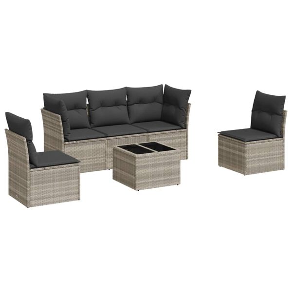 vidaXL Garden Sofa Set Light Grey, Dark Grey