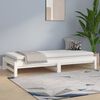 vidaXL Day Bed White Solid pinewood Double