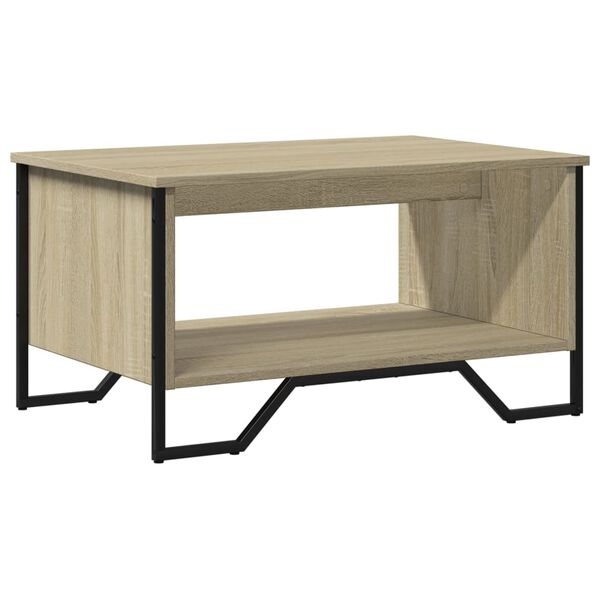 vidaXL Coffee Table Sonoma oak Engineered wood and metal Medium