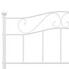vidaXL Bed Frame White Metal 48x78.7 in Durable Bed Frame