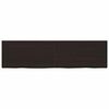 vidaXL Wall Shelf Dark Brown 86.6 x 23.6 x (0.8-2.4) " Treated Solid Wood Oak