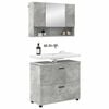 vidaXL Bathroom Furniture Set with Drawer 2 pcs Concrete Grey