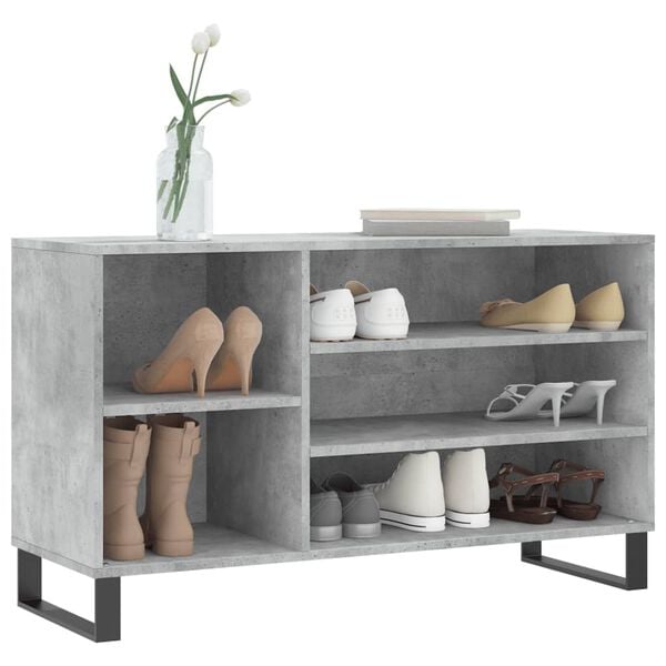 vidaXL Shoe Cabinet Concrete Grey Engineered Wood Medium Shoe Cabinet