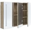 vidaXL Bathroom Cabinet Oak MDF with melamine finish Medium