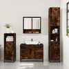 vidaXL Bathroom Furniture Set Smoked Oak Engineered wood, metal, glass