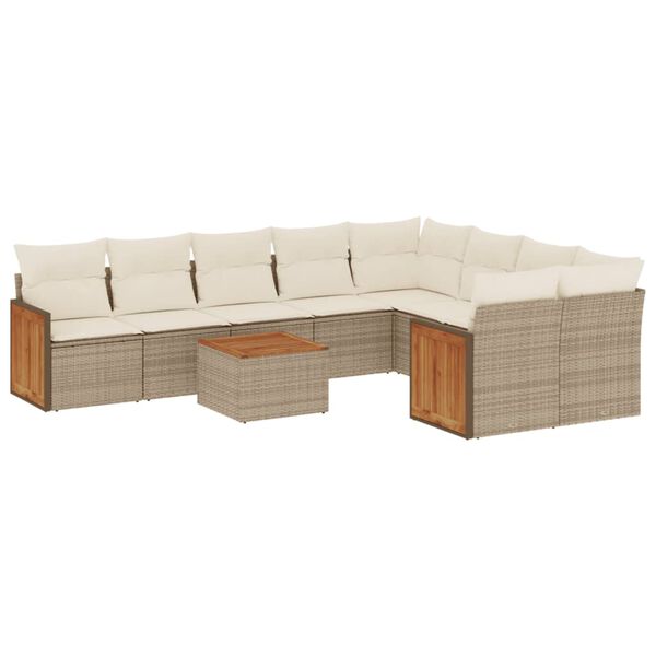 vidaXL Garden Sofa Set Beige, Cream White