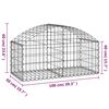 vidaXL Gabion Basket Silver Galvanized iron 39.4 x 19.7 x 23.6 in