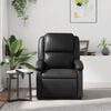 vidaXL Recliner Chair Black Faux Leather
