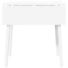 vidaXL Dining Table White Solid Wood Rubber