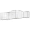 vidaXL Gabion Basket Set of 8 Silver Galvanized Iron