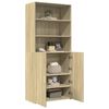 vidaXL Highboard Sonoma Oak Engineered Wood 31.5x16.7x72.8 in Highboard