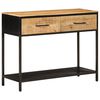vidaXL Console Table Natural wood and black Solid mango wood, iron Medium