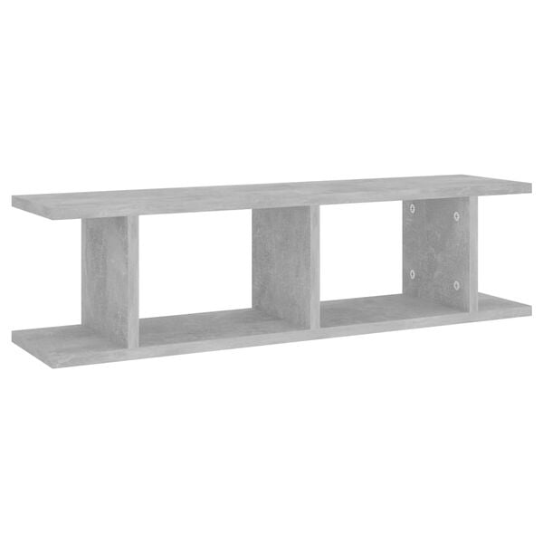 vidaXL Wall Shelf Set of 2 Concrete gray Engineered wood Medium