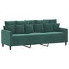 vidaXL Sofa Set Dark Green Velvet, Metal, Plywood Medium Seats Many