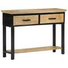 vidaXL Console Table Black Solid Mango Wood Medium Console Table