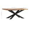 vidaXL Dining Table Natural Acacia Wood Solid Acacia Wood