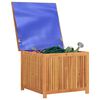 vidaXL Garden Storage Box Natural Wood Solid Acacia Wood 29.5x29.5x22.8 in