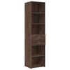 vidaXL Slim Storage Cabinet Brown Oak Engineered Wood Large