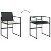 vidaXL Garden Dining Set Black, Cream White