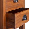vidaXL Bedside Cabinet Natural Teak Solid teak wood Compact