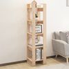 vidaXL Book Cabinet Natural wood Solid Pine Wood Medium Book Cabinet